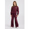 America Today sweater met backprint - donkerrood