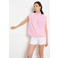 LOLALIZA rechtvallend gestreepte blouse - roze