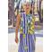 LOLALIZA gestreepte top met split - blauw