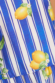 thumbnail: LOLALIZA gestreepte top met split - blauw