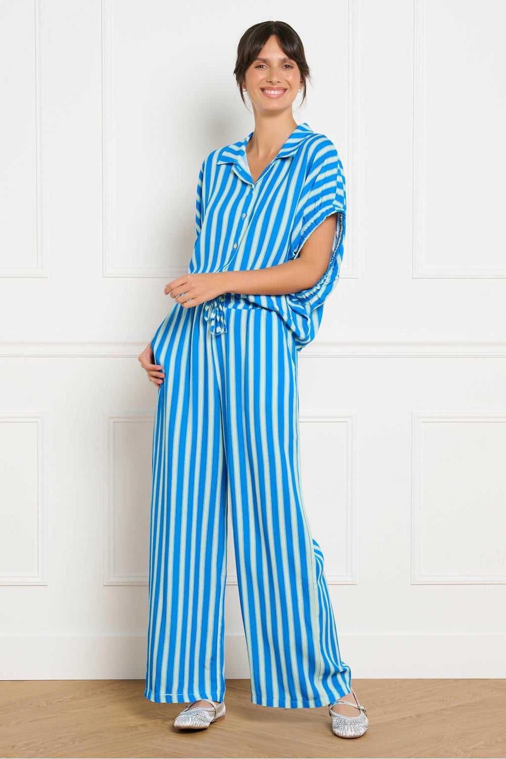 LOLALIZA gestreepte blouse - blauw