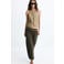 Mango top met krijtstreep - groen