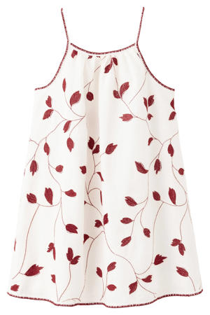 zomerjurk met print - ecru
