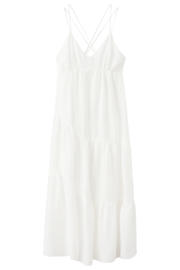 thumbnail: Mango viscose midi zomerjurk - wit