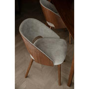 thumbnail: Dutchbone Dutchbone Velore Eetkamerstoel Walnoot/ Beige Velore Eetkamerstoel Walnoot/ Beige