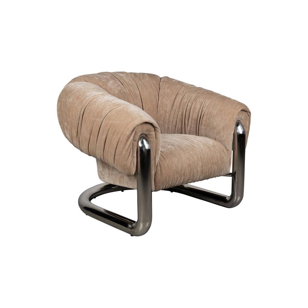 Dutchbone Marly Fauteuil Bruin/Chroom