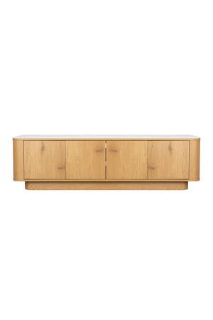 Almira Dressoir Laag 180 cm Hout/ Marmerlook Naturel