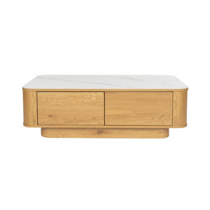 salontafel Almira Salontafel 120x60 cm Hout/ Marmerlook Naturel (60x120 cm) Naturel