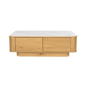 salontafel Almira Salontafel 120x60 cm Hout/ Marmerlook Naturel (60x120 cm) Naturel