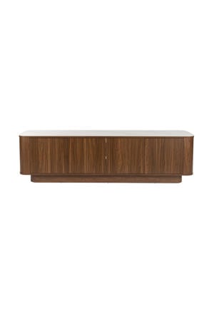 Almira Dressoir Hoog 180 cm Hout/ Marmerlook Walnootkleur