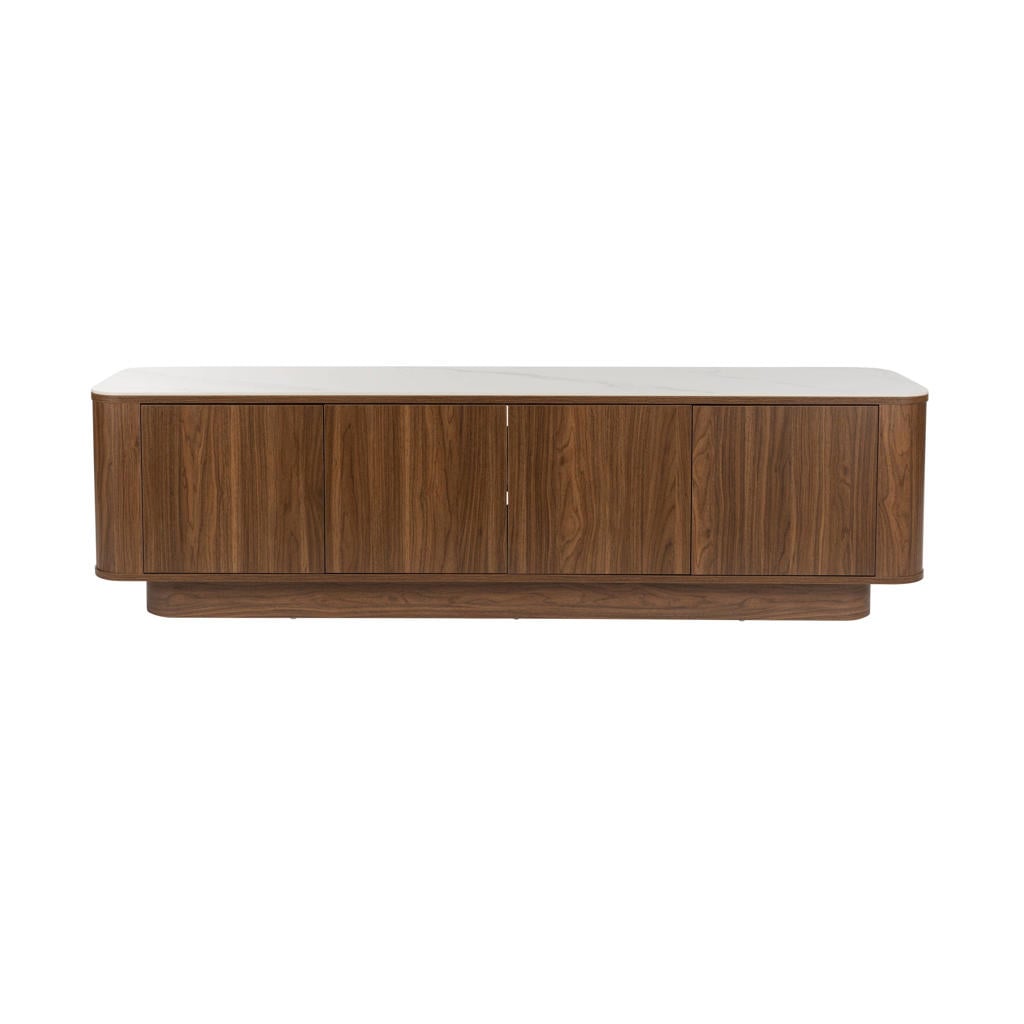 Housecraft Living Wehkamp Home Almira Dressoir Hoog 180 cm Hout/ Marmerlook Walnootkleur - Bruin Almira Dressoir Hoog 180 cm Hout/ Marmerlook Walnootkleur