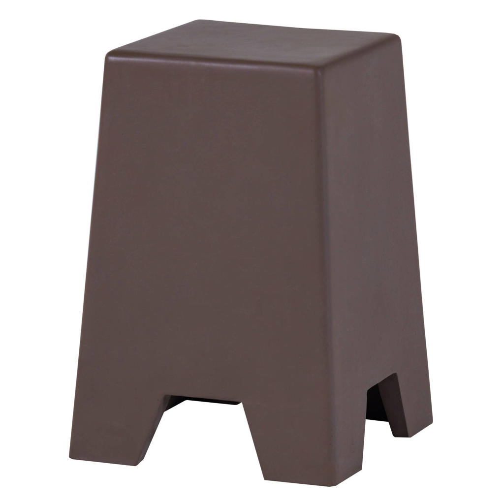 WOOOD WOOOD Zina Bijzettafel Hoog - Cement - Bruin - 51x36x36