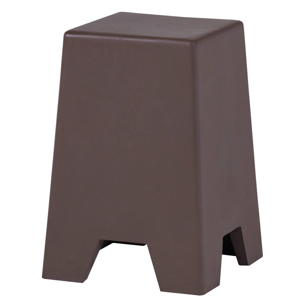 WOOOD Zina Bijzettafel Hoog - Cement - Bruin - 51x36x36