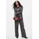 Desigual regular fit geruite blazer - grijs
