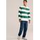 WE Fashion relaxed fit gestreepte polo - groen