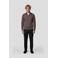 Profuomo wollen regular fit gebreide gemêleerde trui - aubergine