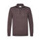 Profuomo wollen regular fit gebreide gemêleerde trui - aubergine