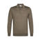 Profuomo wollen regular fit gemêleerde trui - bruin