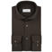 Profuomo CUTAWAY SF slim fit twill zakelijk overhemd - donkerbruin