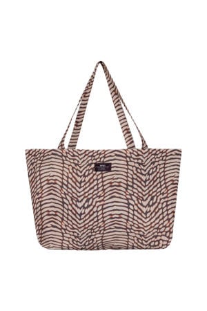 shopper Nola met dierenprint bruin