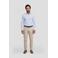 Michaelis slim fit overhemd met print - lichtblauw