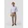 Michaelis slim fit casual gestreept overhemd - lichtblauw