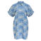 OBJECT jacquard gebloemde korte jurk - blauw