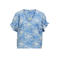 OBJECT gebloemde blousetop met borduursels - blauw