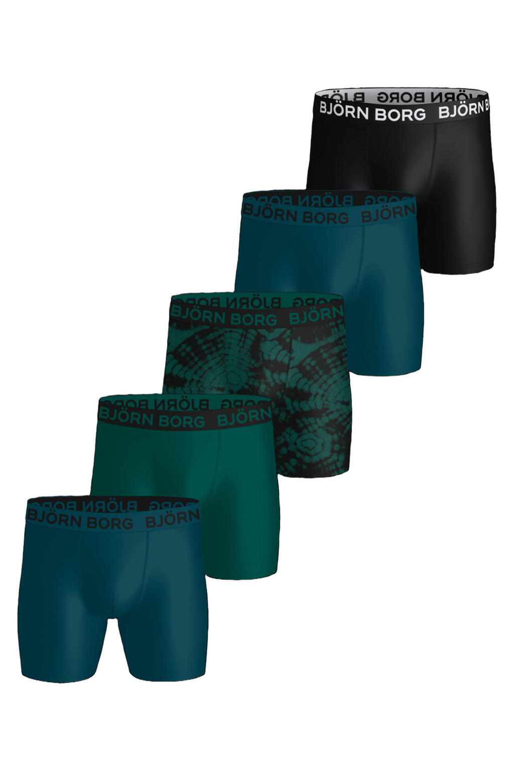 Björn Borg sportboxer met print - groen/petrol/zwart