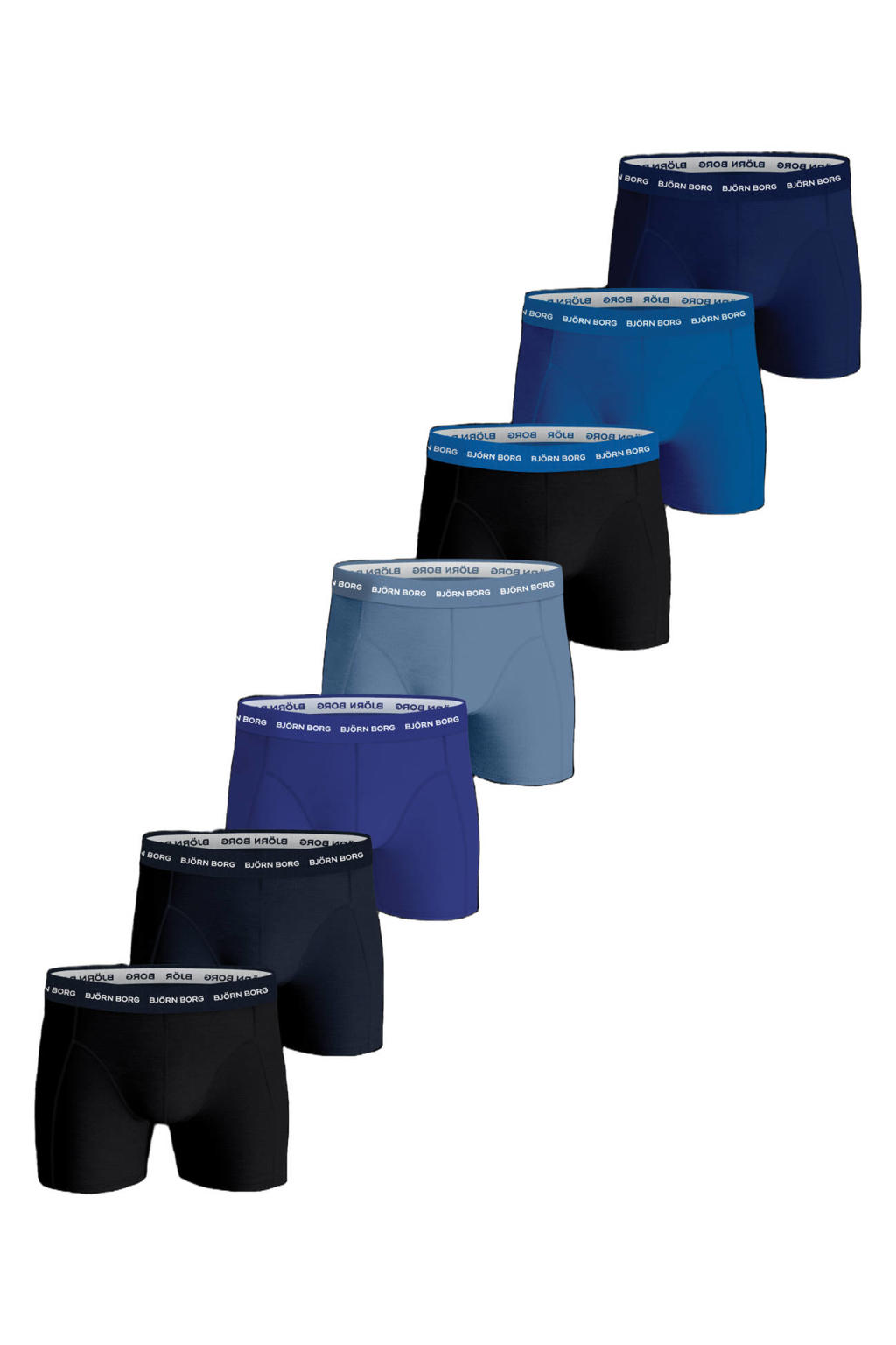 Björn Borg boxershorts - blauw/zwart (set van 7)