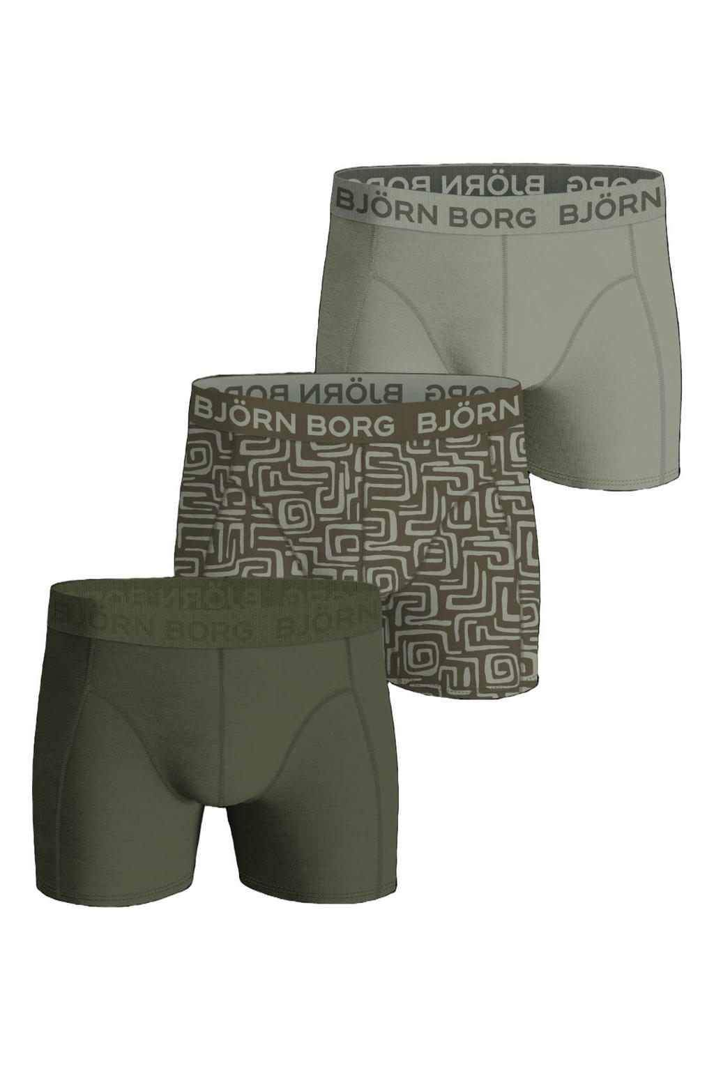 Björn Borg boxershorts - groen (set van 3)