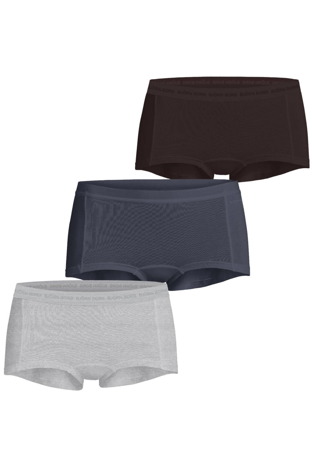 Björn Borg short - blauw/grijs/bruin (set van 3)