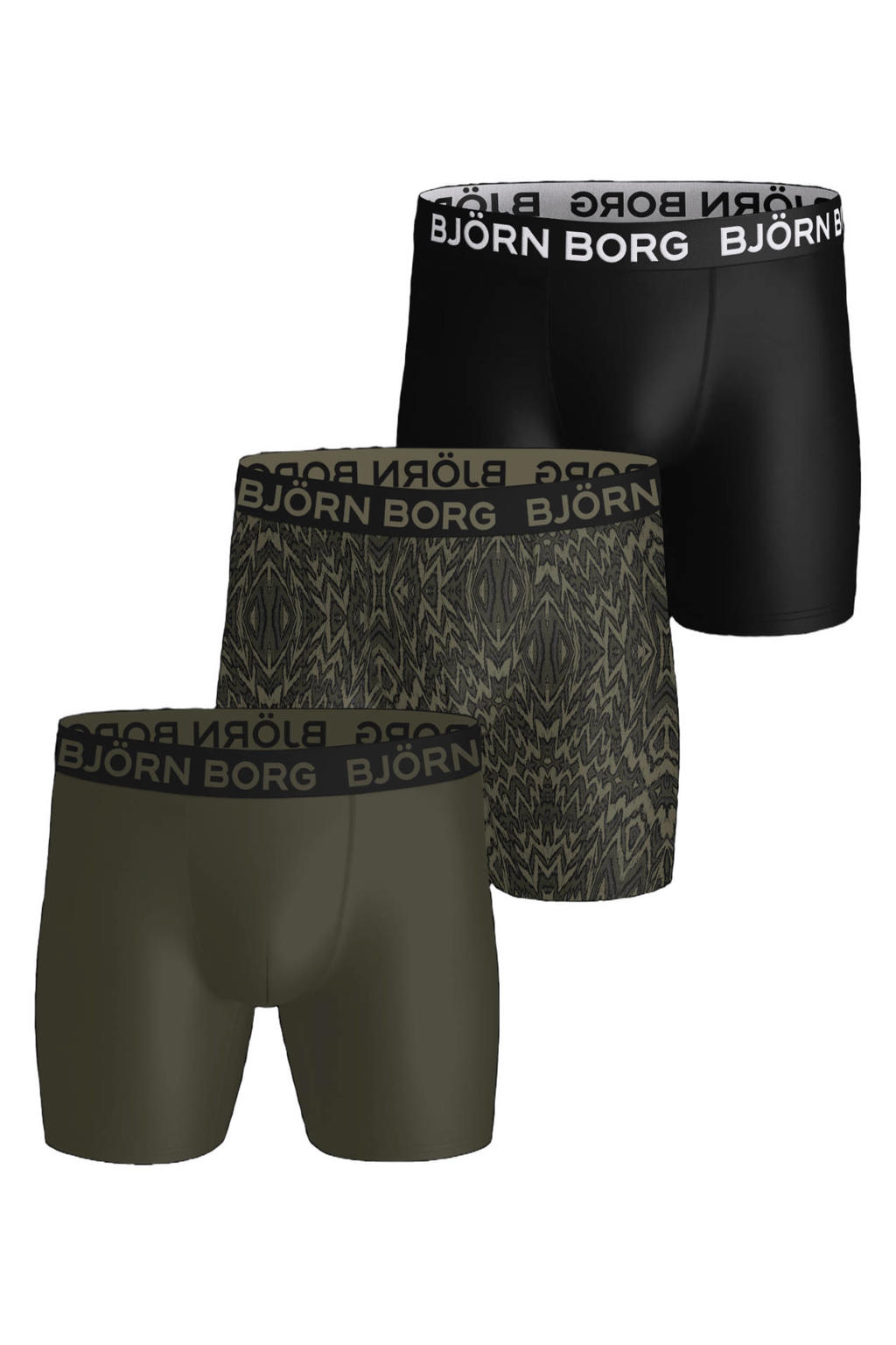 Björn Borg sportboxer met print - groen/zwart