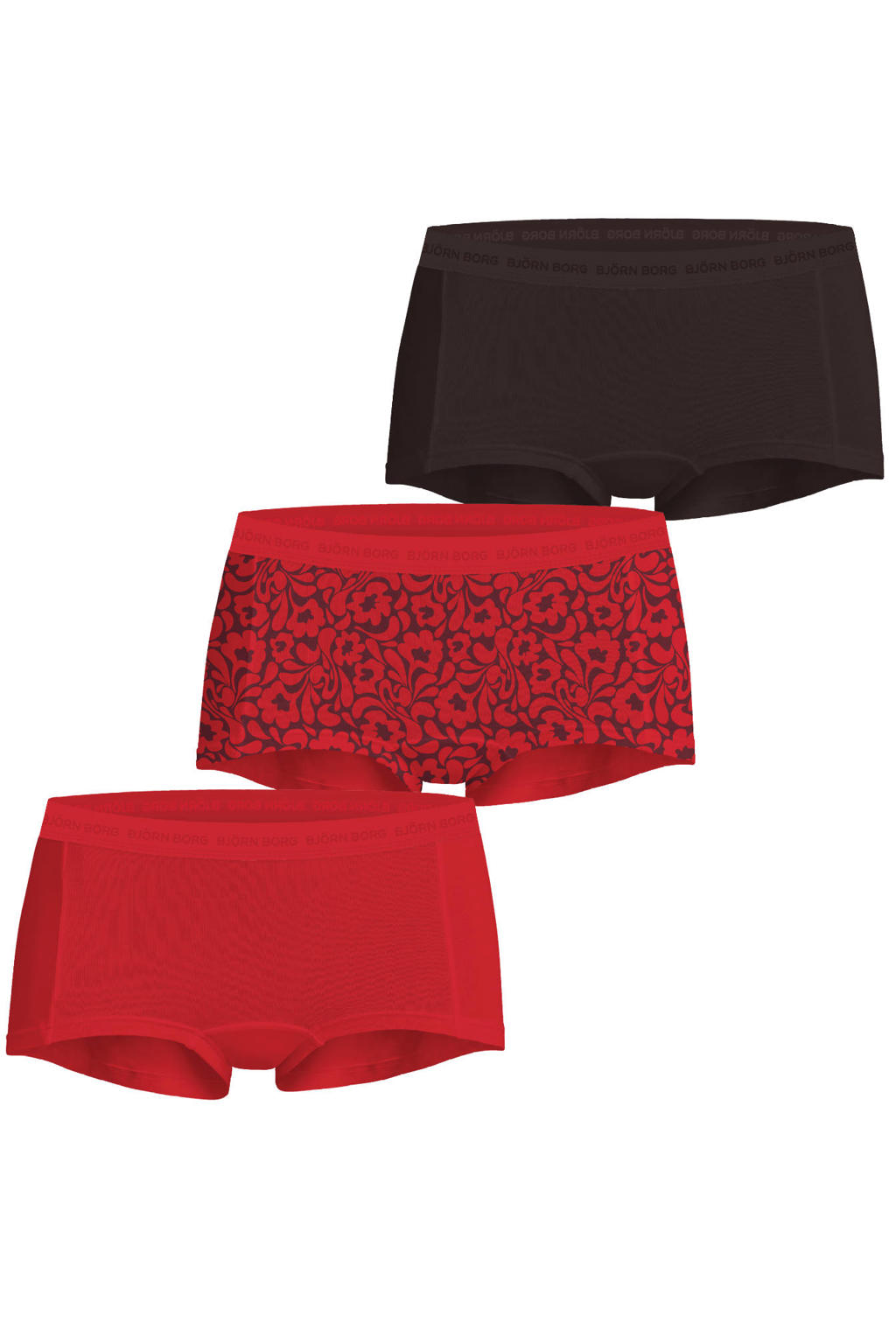 Björn Borg short - rood/bruin (set van 3)