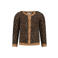 Jubel gebreid vest City Chic  met panterprint bruin/zwart
