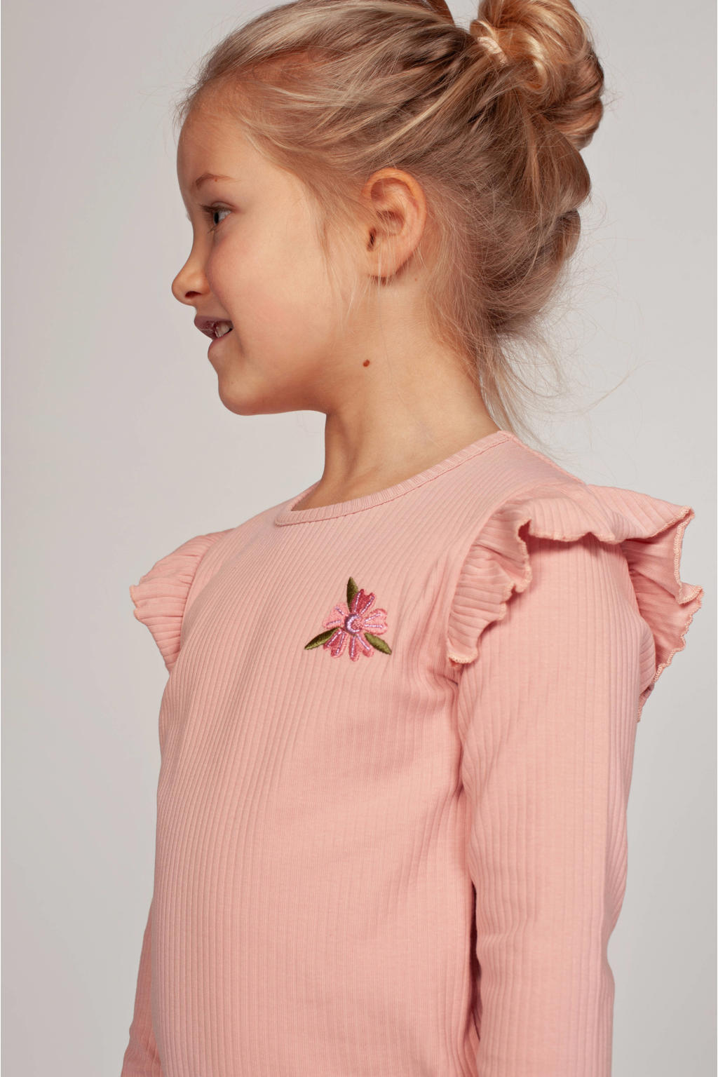 Jubel longsleeve Moon Flowers lichtroze
