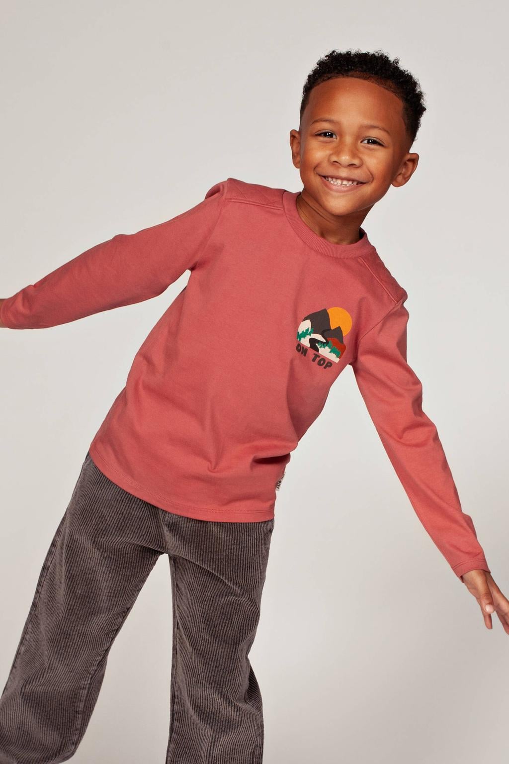 Sturdy longsleeve Mountain top oudroze