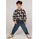 Sturdy junior oversized sweater met print - antraciet/offwhite