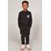 Sturdy rechtvallende longsleeve met backprint - antraciet/wit/petrol