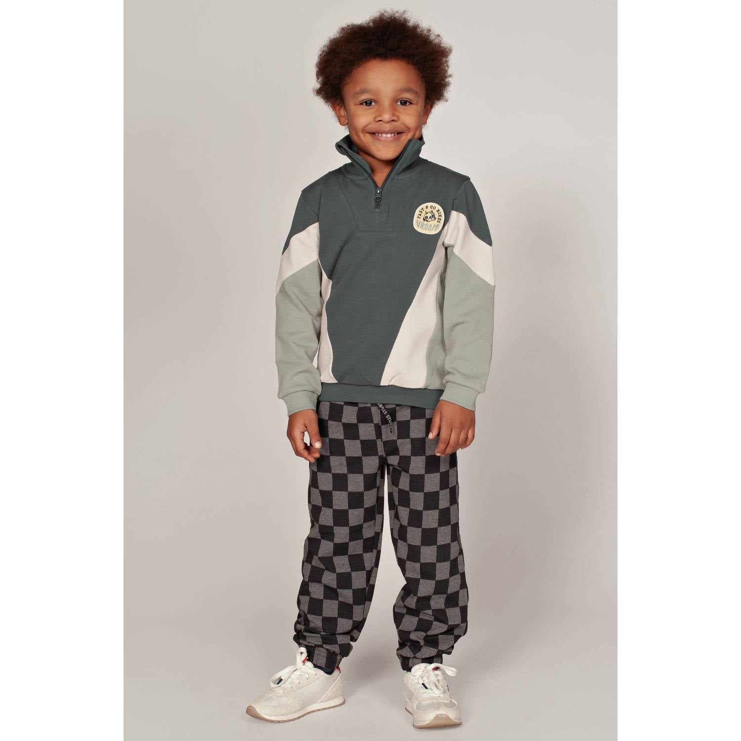 Sturdy geruite joggingbroek grijs