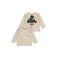 Sturdy oversized longsleeve Mountain top met backprint offwhite/zwart