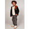 Sturdy oversized longsleeve Mountain top met backprint offwhite/zwart