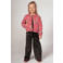 Jubel longsleeve  Moon Flowers antraciet/roze