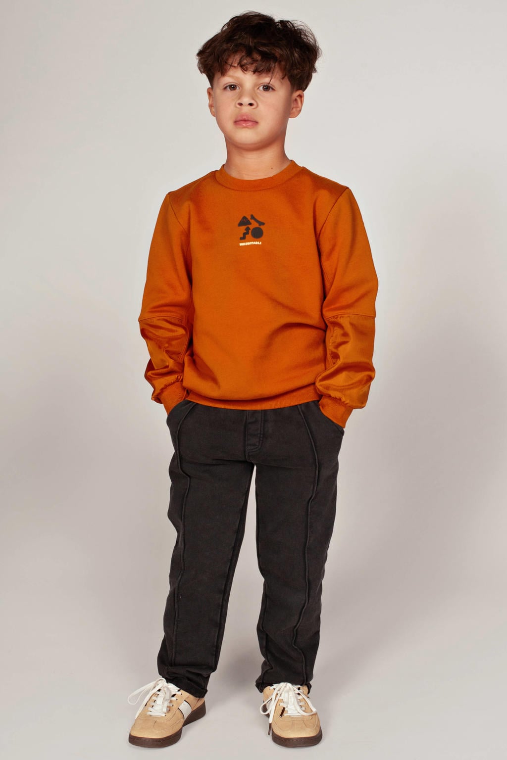 Sturdy sweatpants Mountain top antraciet