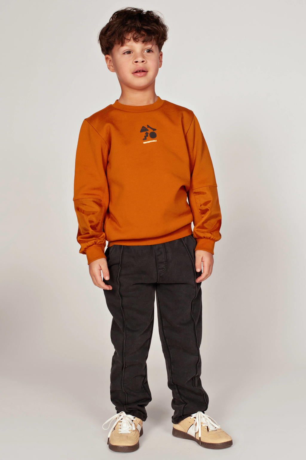 Sturdy sweatpants Mountain top antraciet