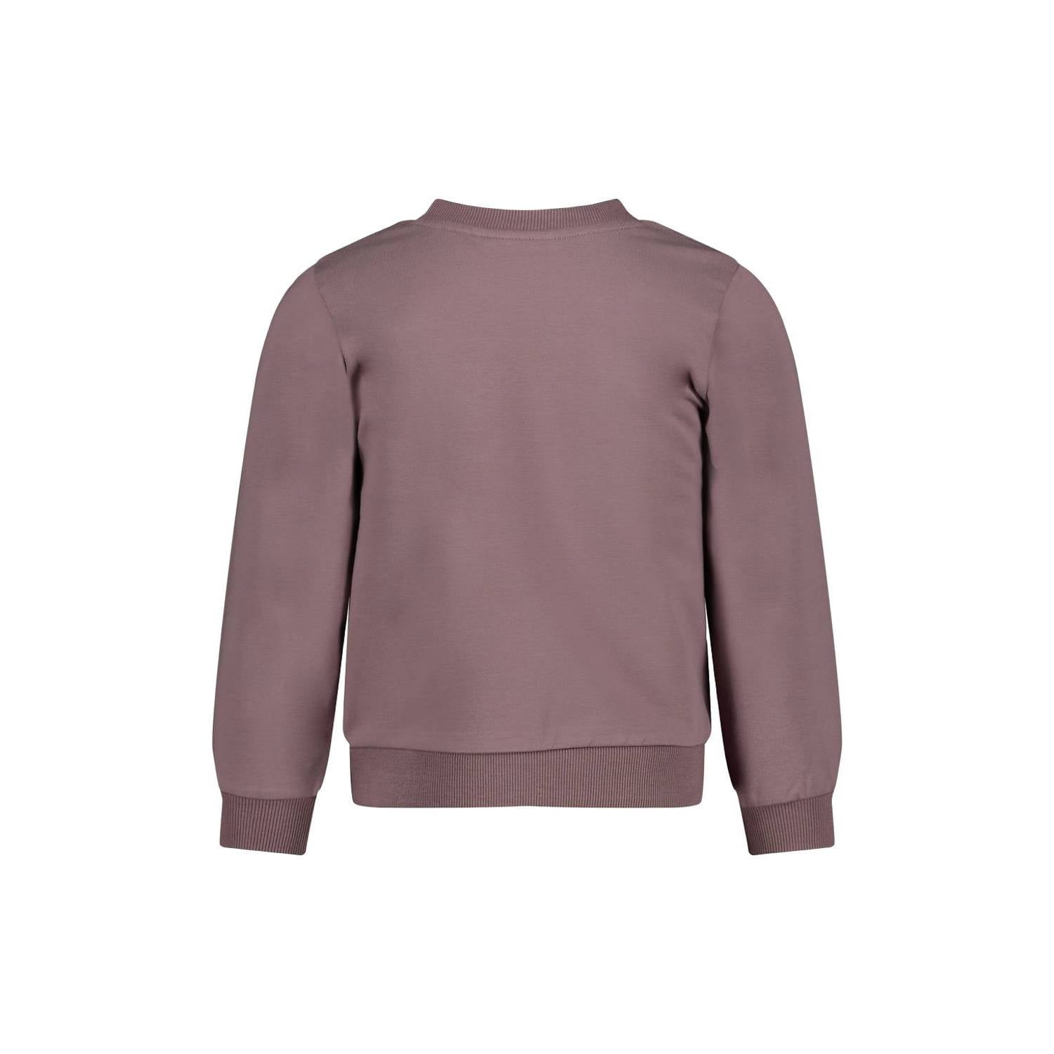 Jubel sweater met pailletten en hartjes paars