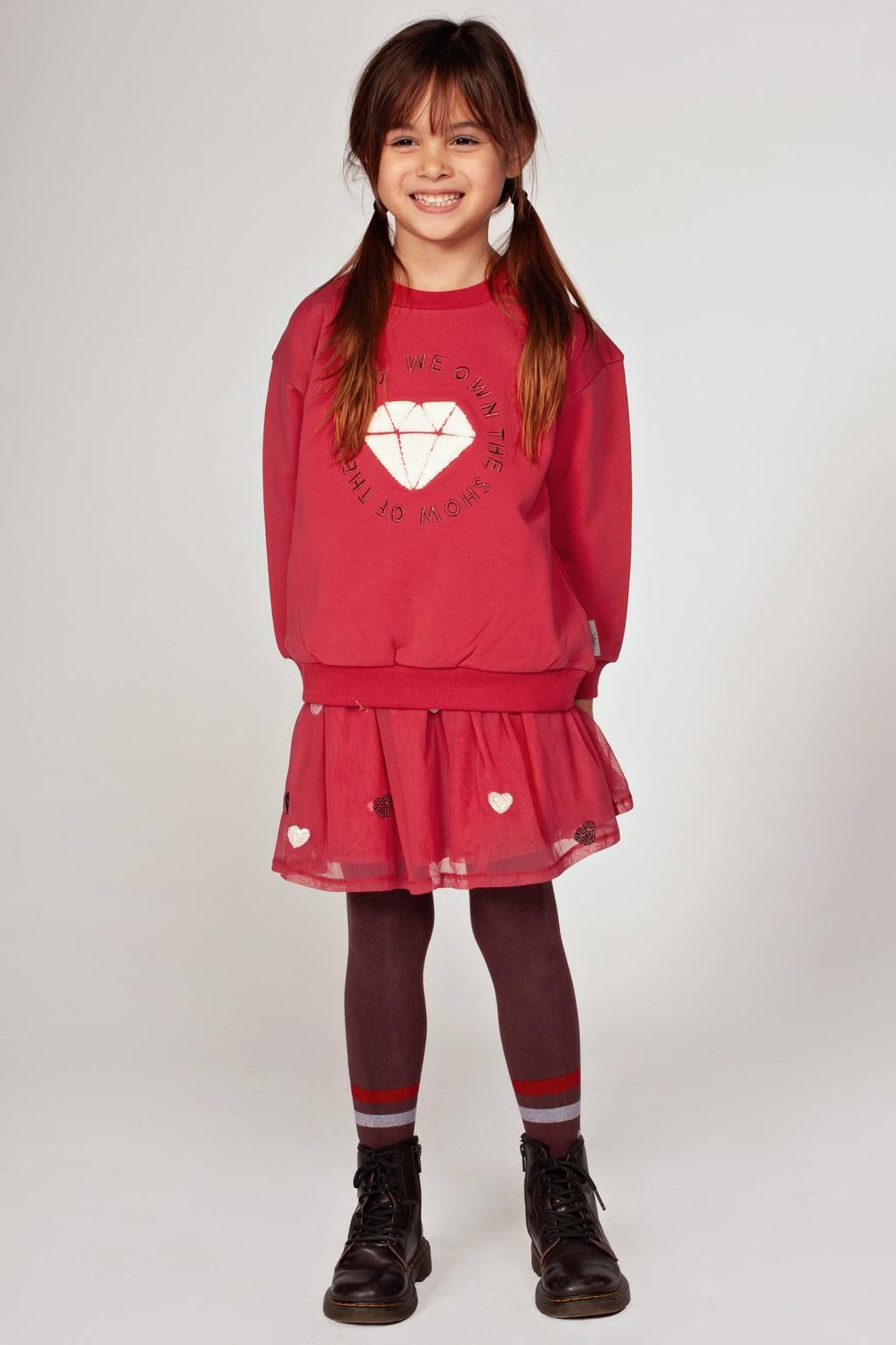 Jubel sweater met print - roze
