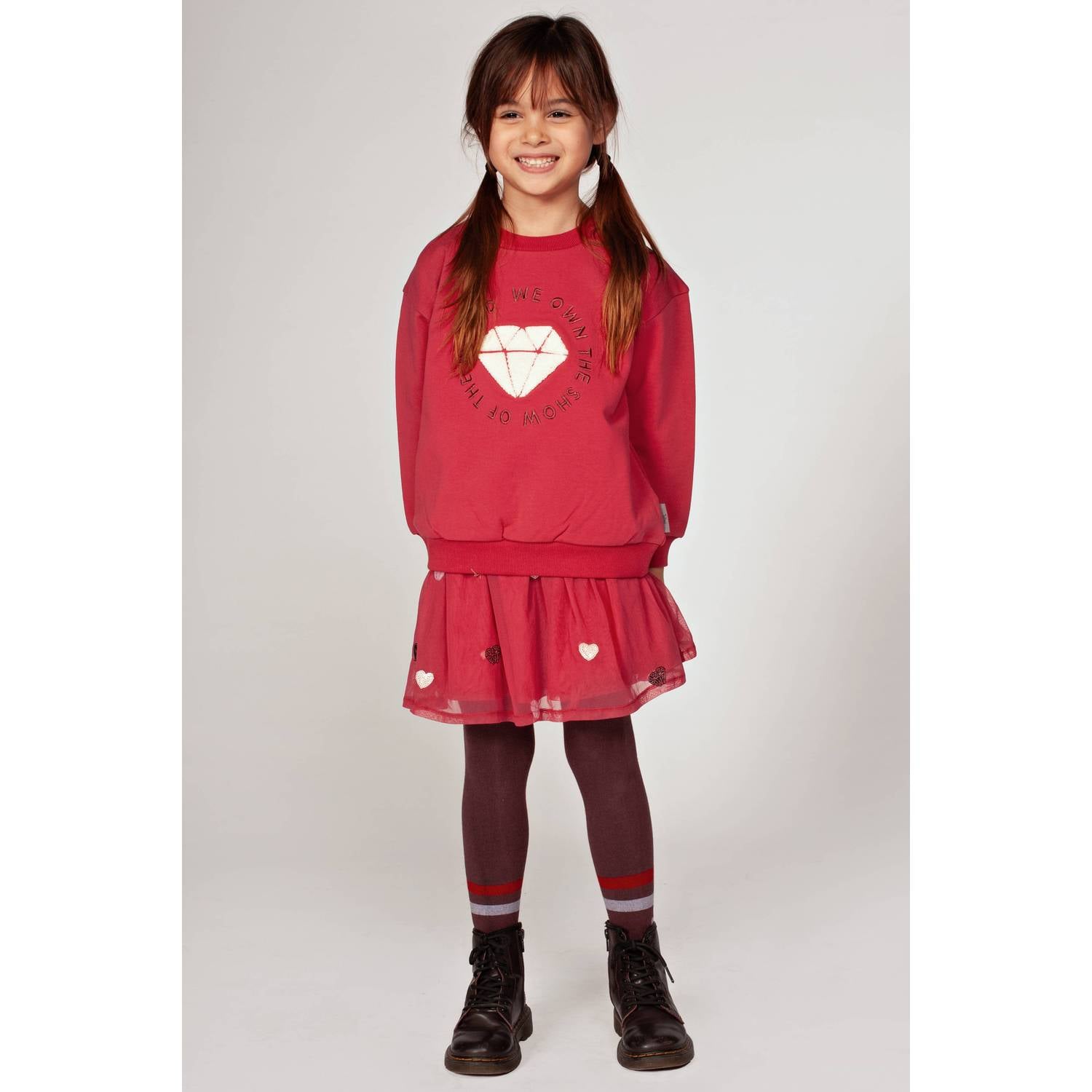 Jubel sweater met print roze