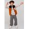 Sturdy relaxed fit sweater Mountain top offwhite/zwart