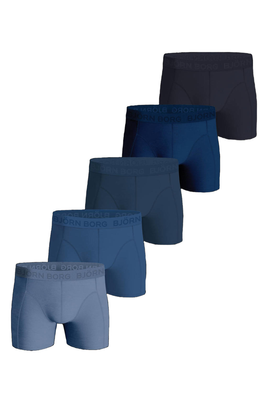 Björn Borg boxershorts - blauw/grijs (set van 5)
